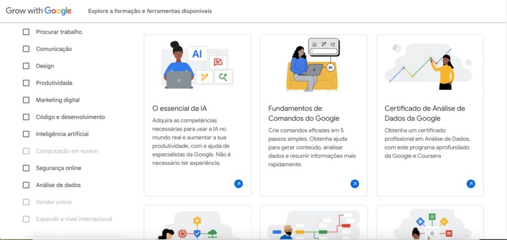 Cursos Google com Certificado Grátis: Lista Atualizada + Como Usar para Conseguir Emprego.