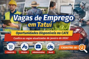 Vagas de Emprego em Tatuí Disponíveis no CATE 2026.